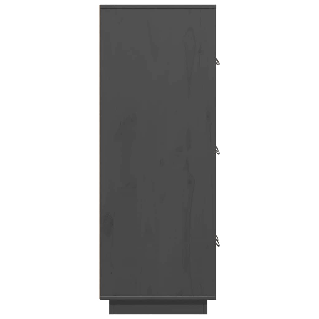 Buffet haut Gris 67x40x108,5 cm Bois massif de pin - XIOS