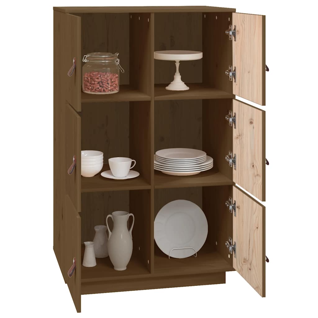 Buffet haut Marron miel 67x40x108,5 cm Bois massif de pin - XIOS
