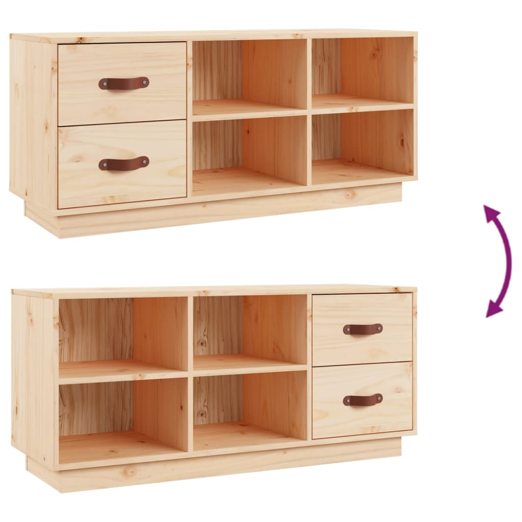 Banc à chaussures 100x34x45 cm Bois de pin massif - XIOS