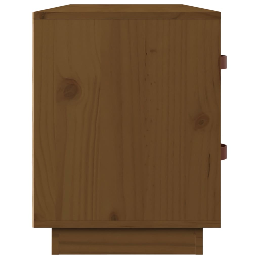 Banc à chaussures Marron miel 100x34x45 cm Bois de pin massif - XIOS