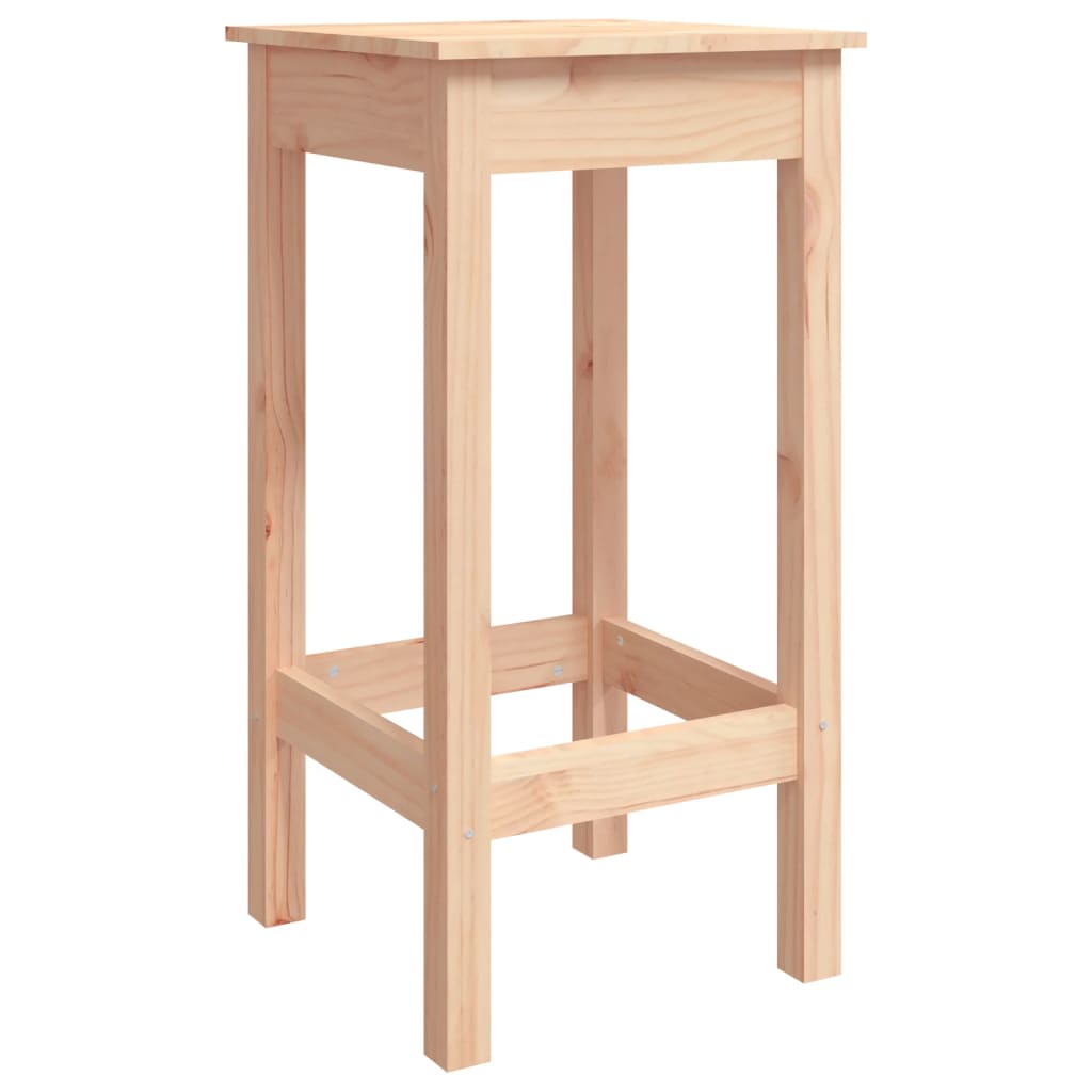 Chaises de bar lot de 2 40x40x78 cm bois de pin solide - XIOS