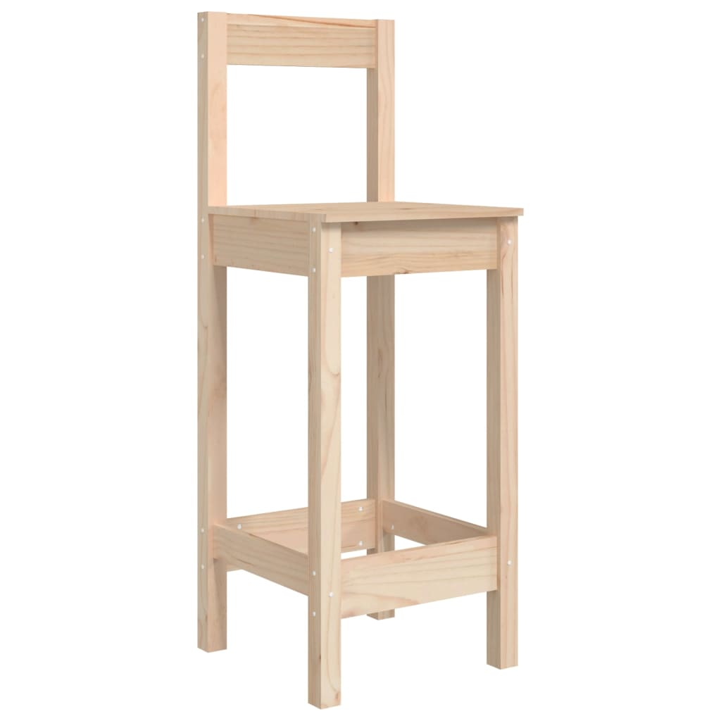 Chaises de bar lot de 2 40x41,5x112 cm bois de pin solide - XIOS