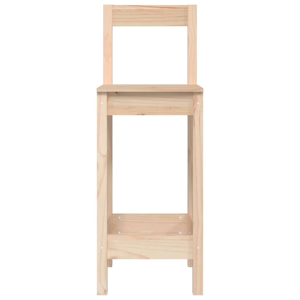 Chaises de bar lot de 2 40x41,5x112 cm bois de pin solide - XIOS