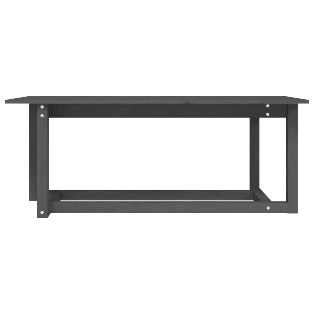 Table basse Gris 110x55x45 cm Bois massif de pin - XIOS