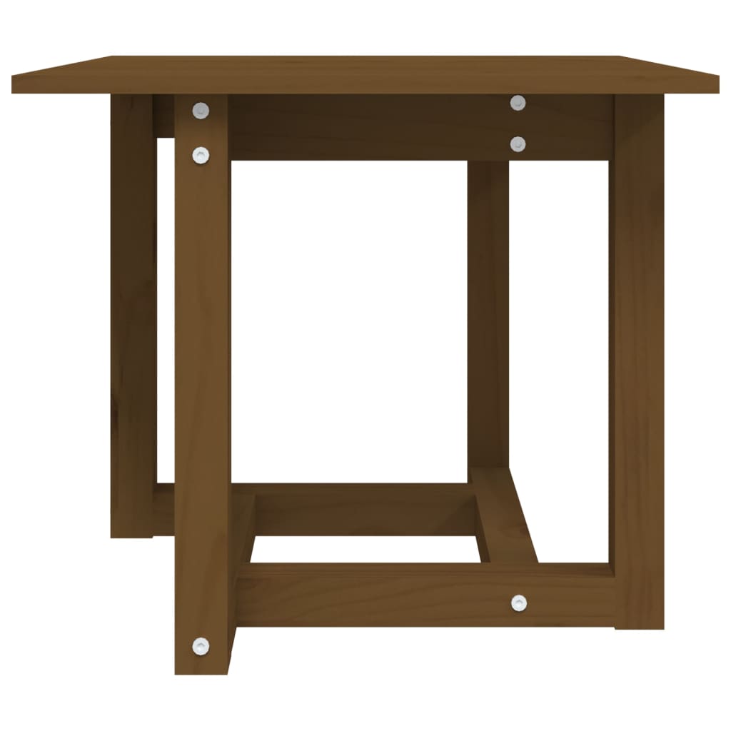Table basse Marron miel 50x50x45 cm Bois massif de pin - XIOS