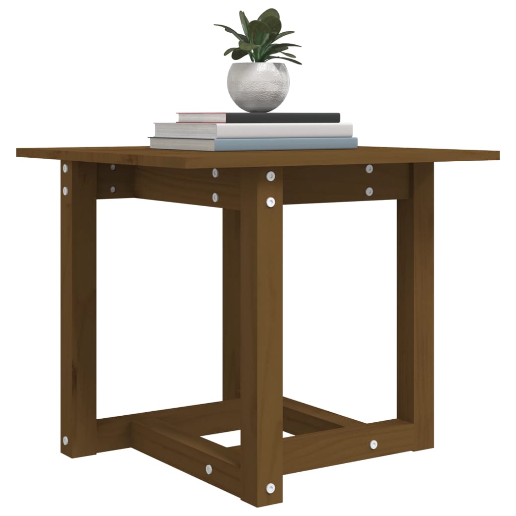 Table basse Marron miel 50x50x45 cm Bois massif de pin - XIOS