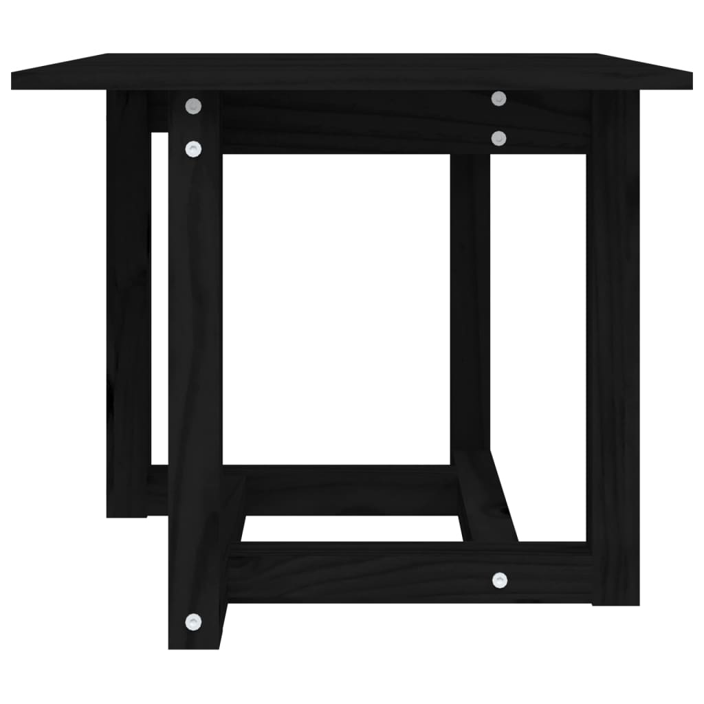 Table basse Noir 50x50x45 cm Bois massif de pin - XIOS