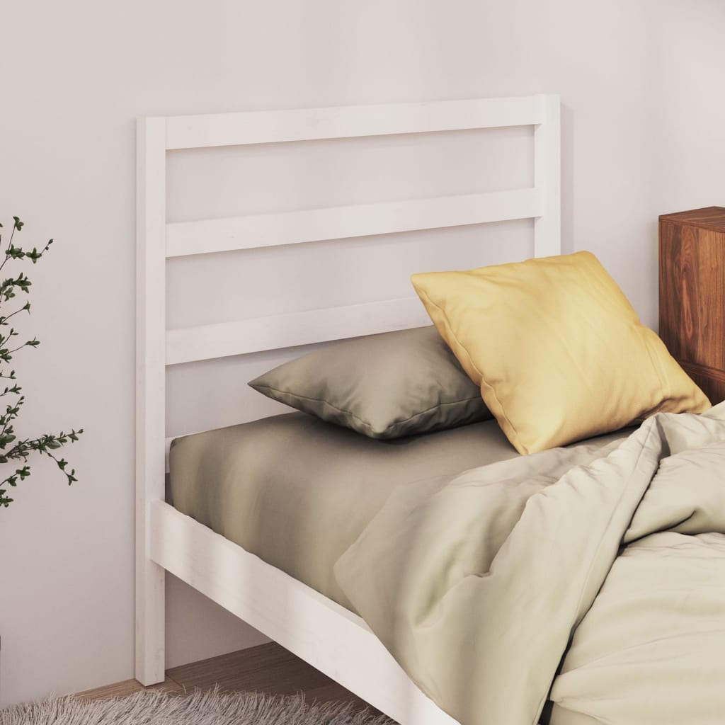 Tête de lit Blanc 95x4x100 cm Bois massif de pin - XIOS
