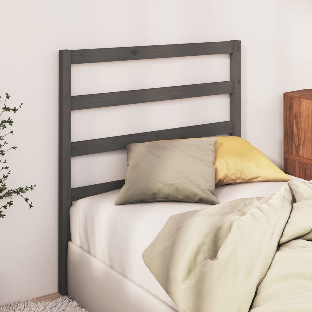 Tête de lit Gris 95x4x100 cm Bois massif de pin - XIOS