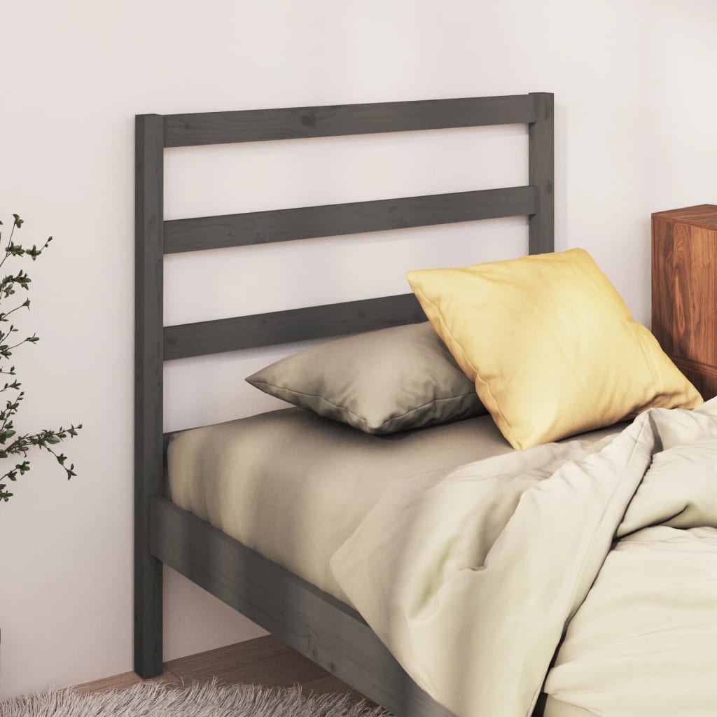 Tête de lit Gris 95x4x100 cm Bois massif de pin - XIOS
