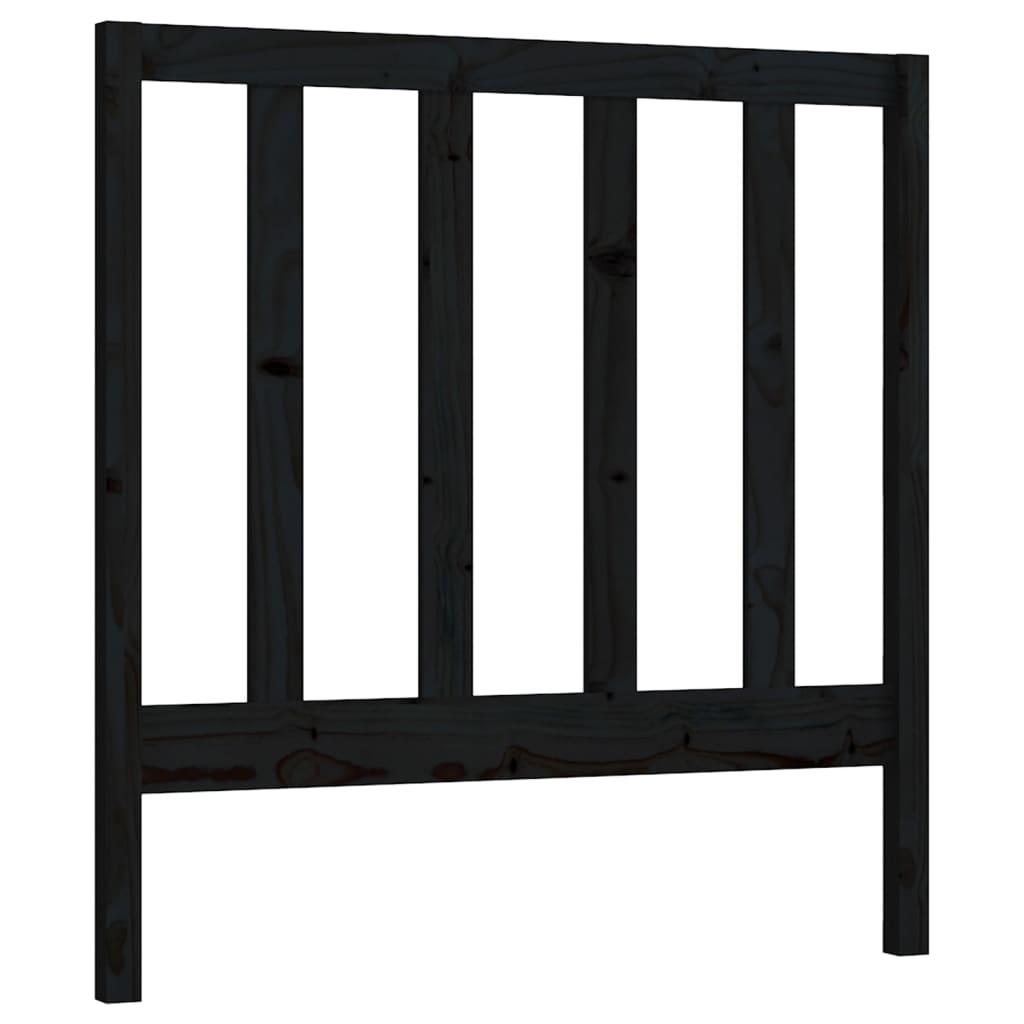 Tête de lit Noir 95x4x100 cm Bois massif de pin - XIOS