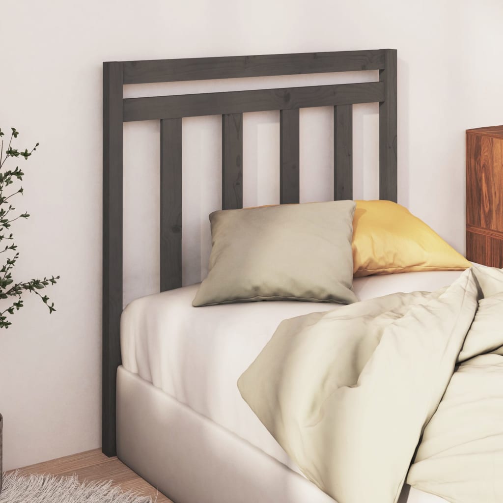 Tête de lit Gris 95x4x100 cm Bois massif de pin - XIOS