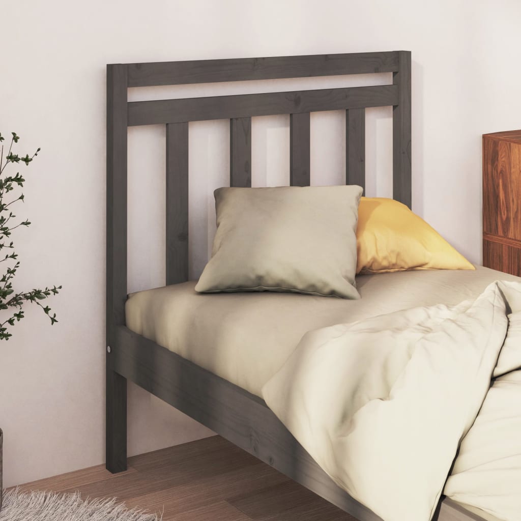 Tête de lit Gris 95x4x100 cm Bois massif de pin - XIOS