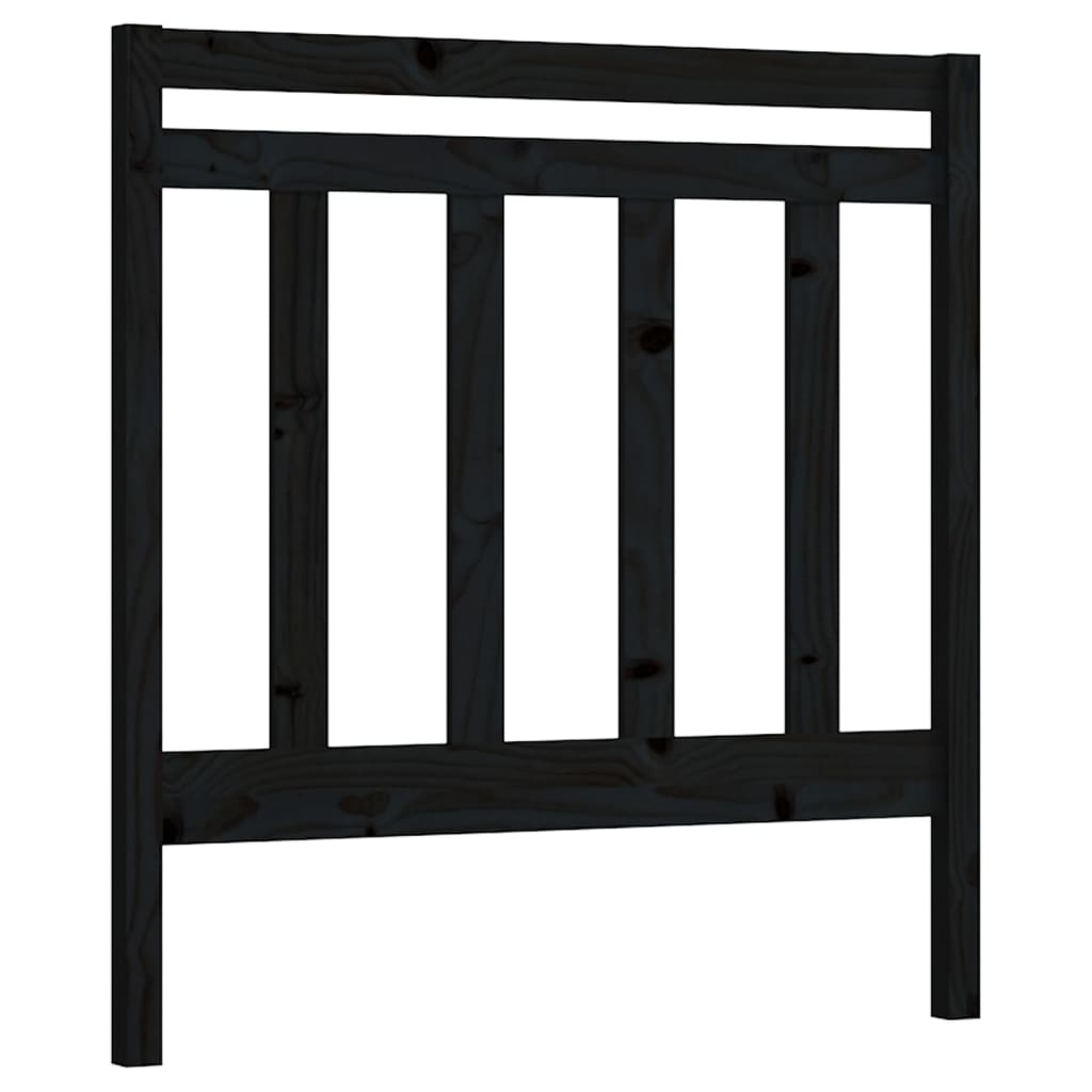 Tête de lit Noir 95x4x100 cm Bois massif de pin - XIOS