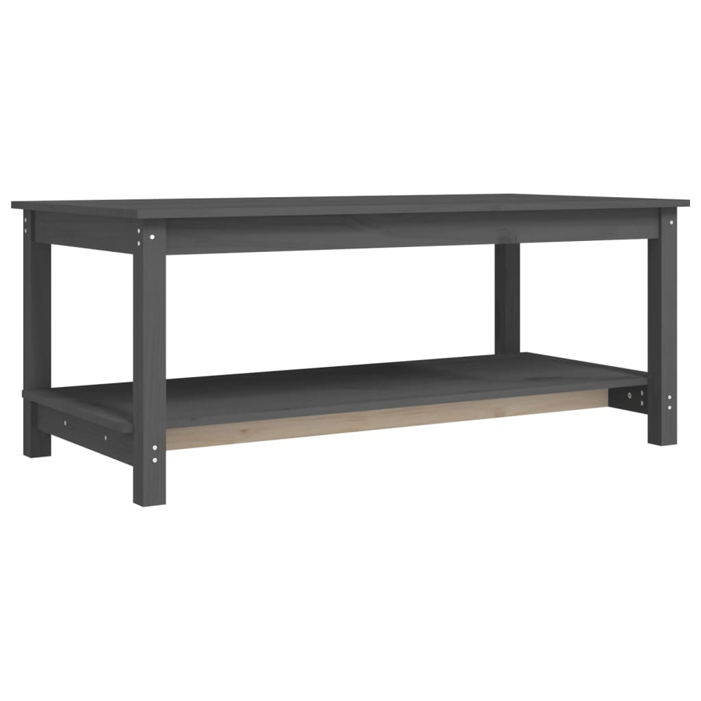 Table basse Gris 110x55x45 cm Bois massif de pin - XIOS