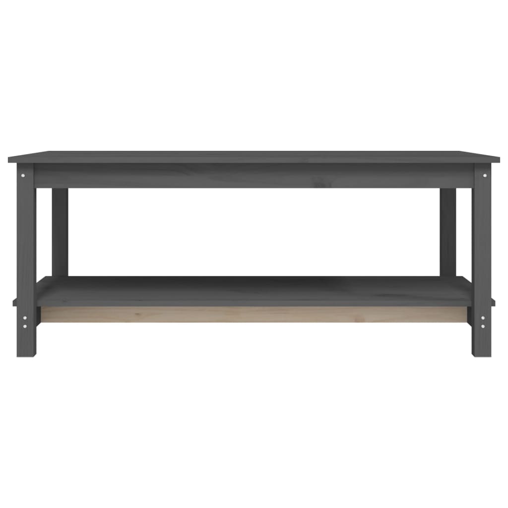 Table basse Gris 110x55x45 cm Bois massif de pin - XIOS