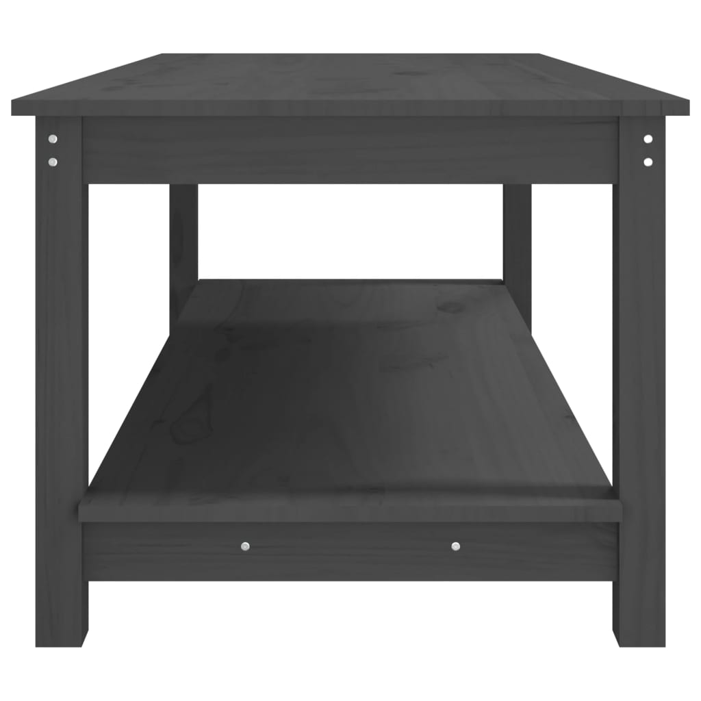 Table basse Gris 110x55x45 cm Bois massif de pin - XIOS