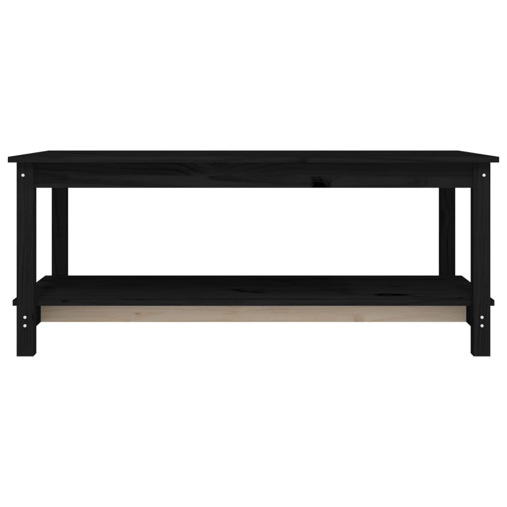 Table basse Noir 110x55x45 cm Bois massif de pin - XIOS