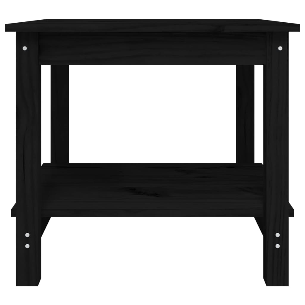Table basse Noir 50x50x45 cm Bois massif de pin - XIOS