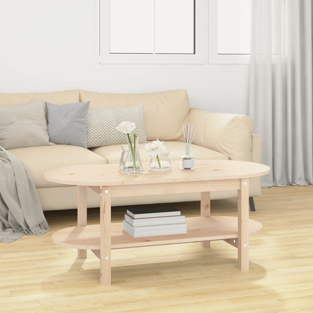 Table basse 110x55x45 cm Bois massif de pin - XIOS