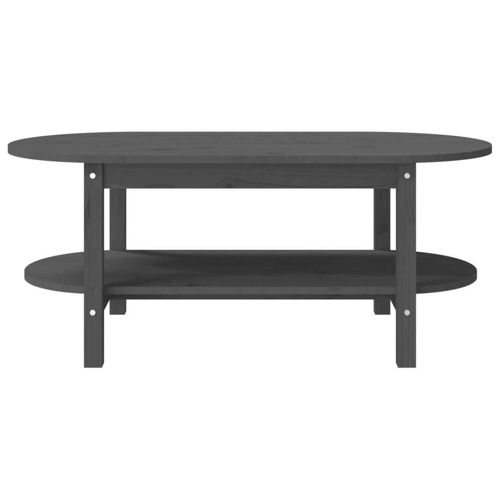 Table basse Gris 110x55x45 cm Bois massif de pin - XIOS