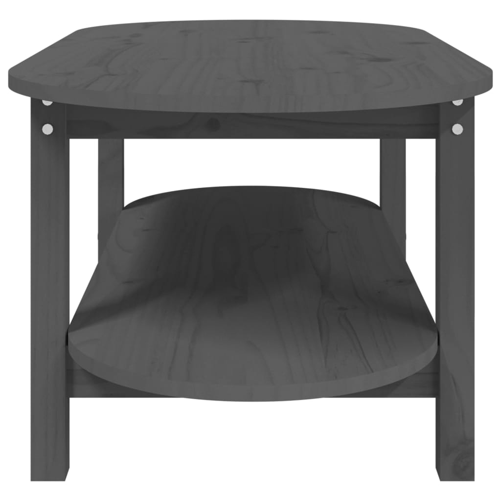 Table basse Gris 110x55x45 cm Bois massif de pin - XIOS