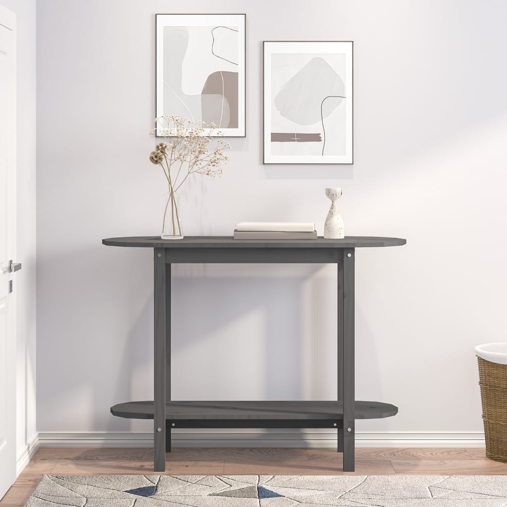 Table console Gris 110x40x80 cm Bois massif de pin - XIOS