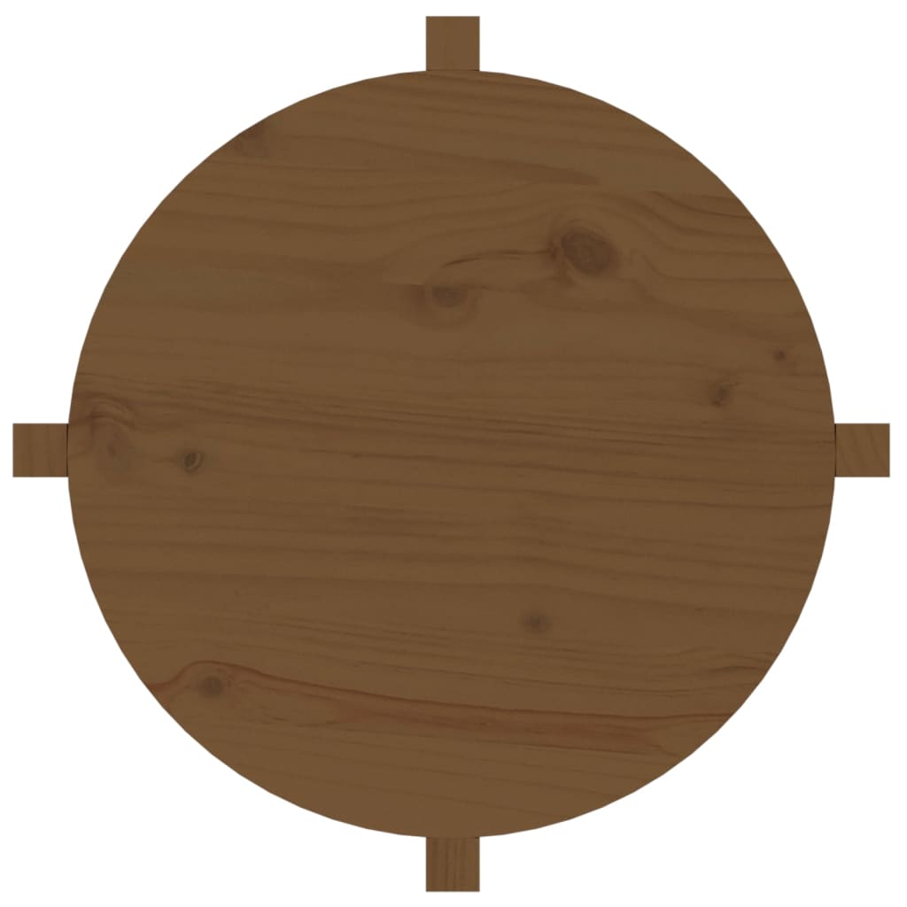Table basse Marron miel Ø 62,5x45 cm Bois massif de pin - XIOS