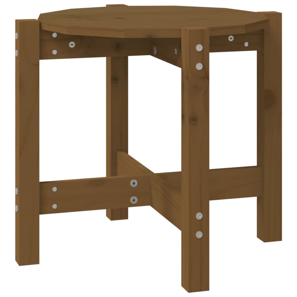 Table basse Marron miel Ø 52,5x45 cm Bois massif de pin - XIOS