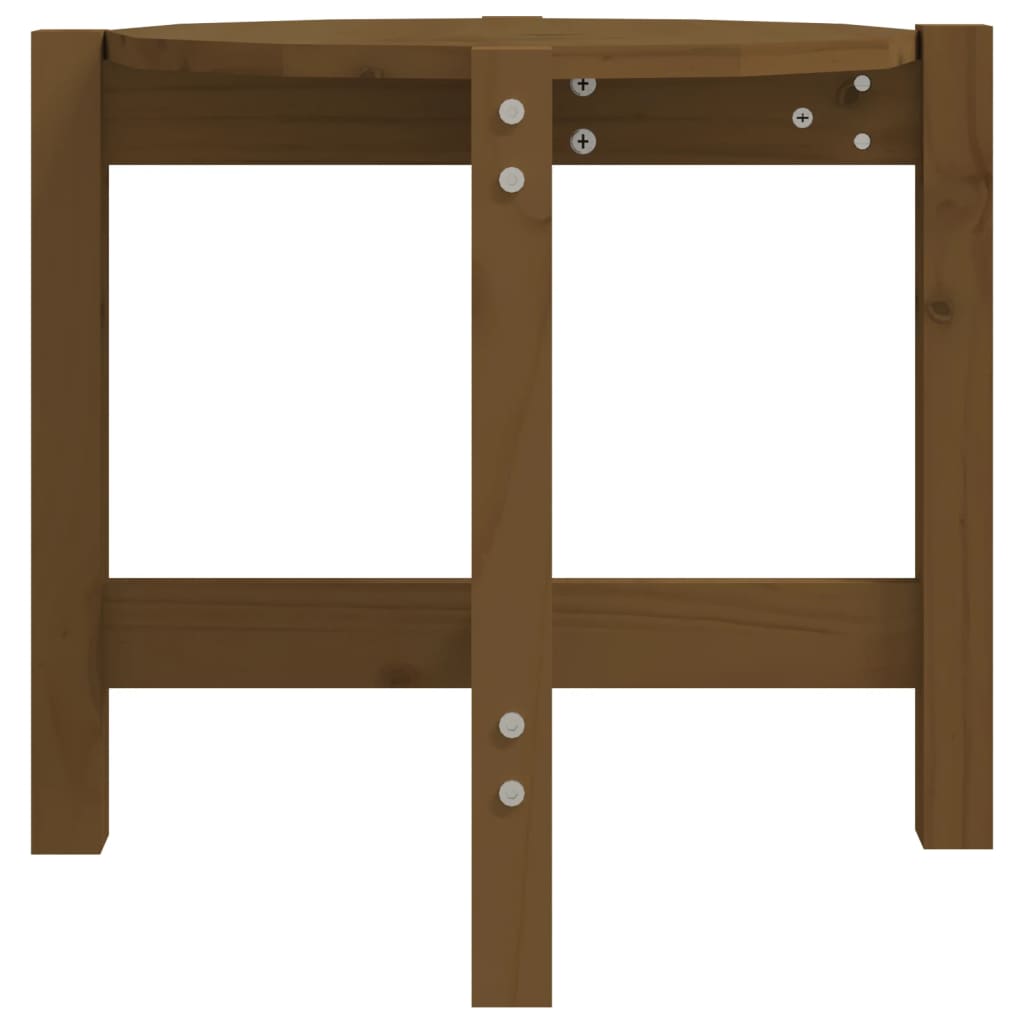 Table basse Marron miel Ø 52,5x45 cm Bois massif de pin - XIOS
