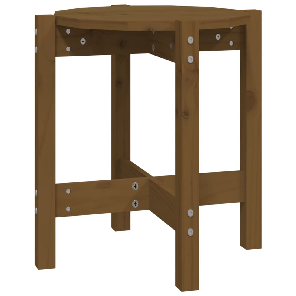 Table basse Marron miel Ø 42,5x45 cm Bois massif de pin - XIOS