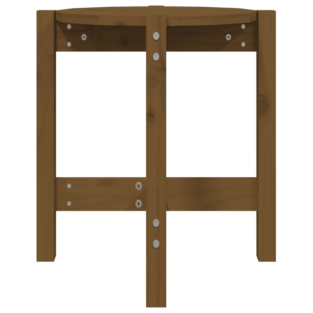 Table basse Marron miel Ø 42,5x45 cm Bois massif de pin - XIOS