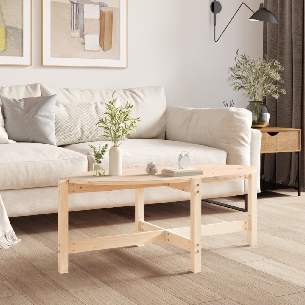 Table basse 118x63x45 cm Bois massif de pin - XIOS