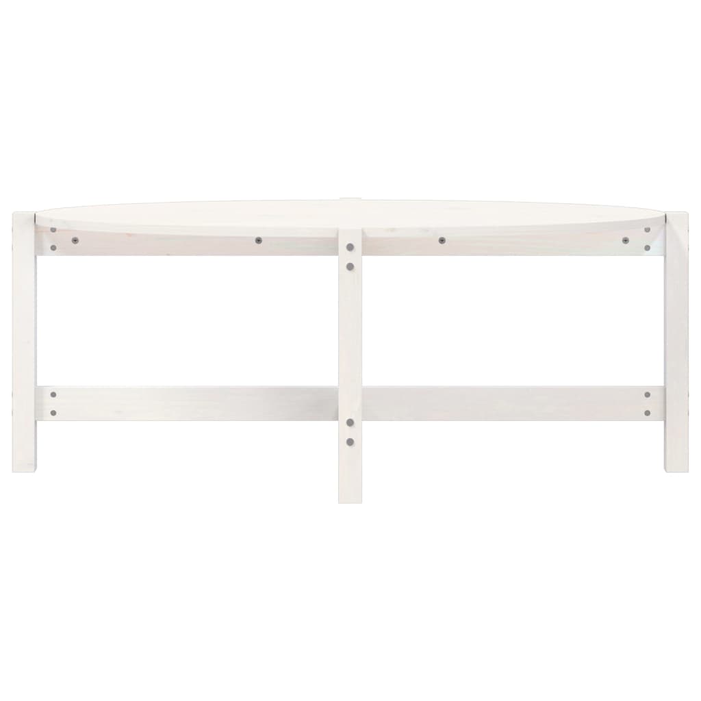 Table basse Blanc 118x63x45 cm Bois massif de pin - XIOS