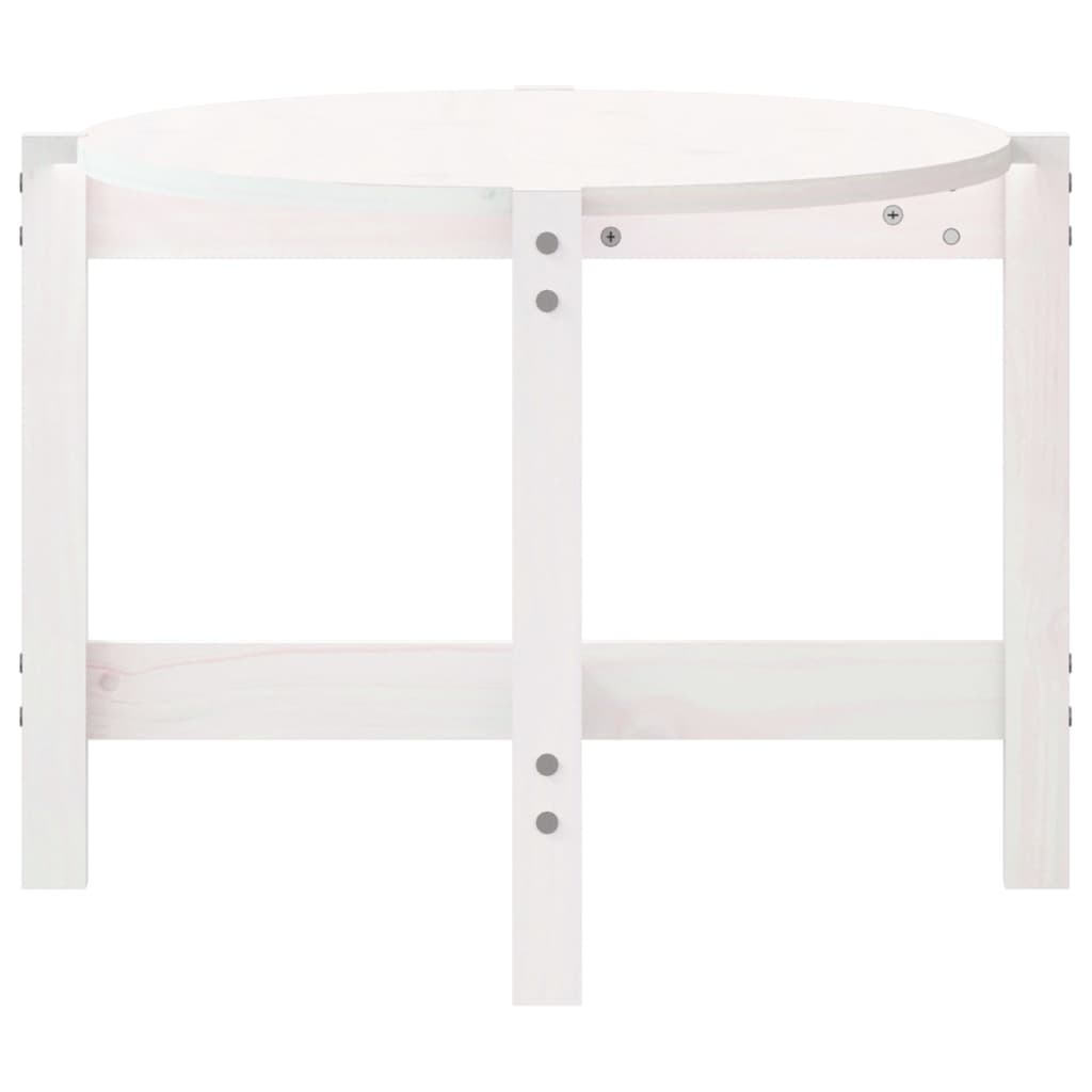 Table basse Blanc 118x63x45 cm Bois massif de pin - XIOS
