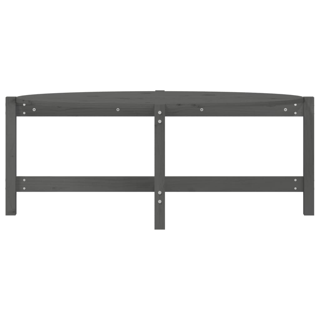 Table basse Gris 118x63x45 cm Bois massif de pin - XIOS