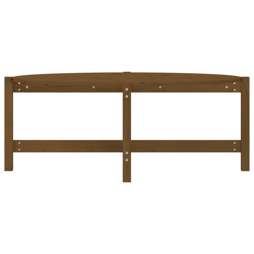 Table basse Marron miel 118x63x45 cm Bois massif de pin - XIOS