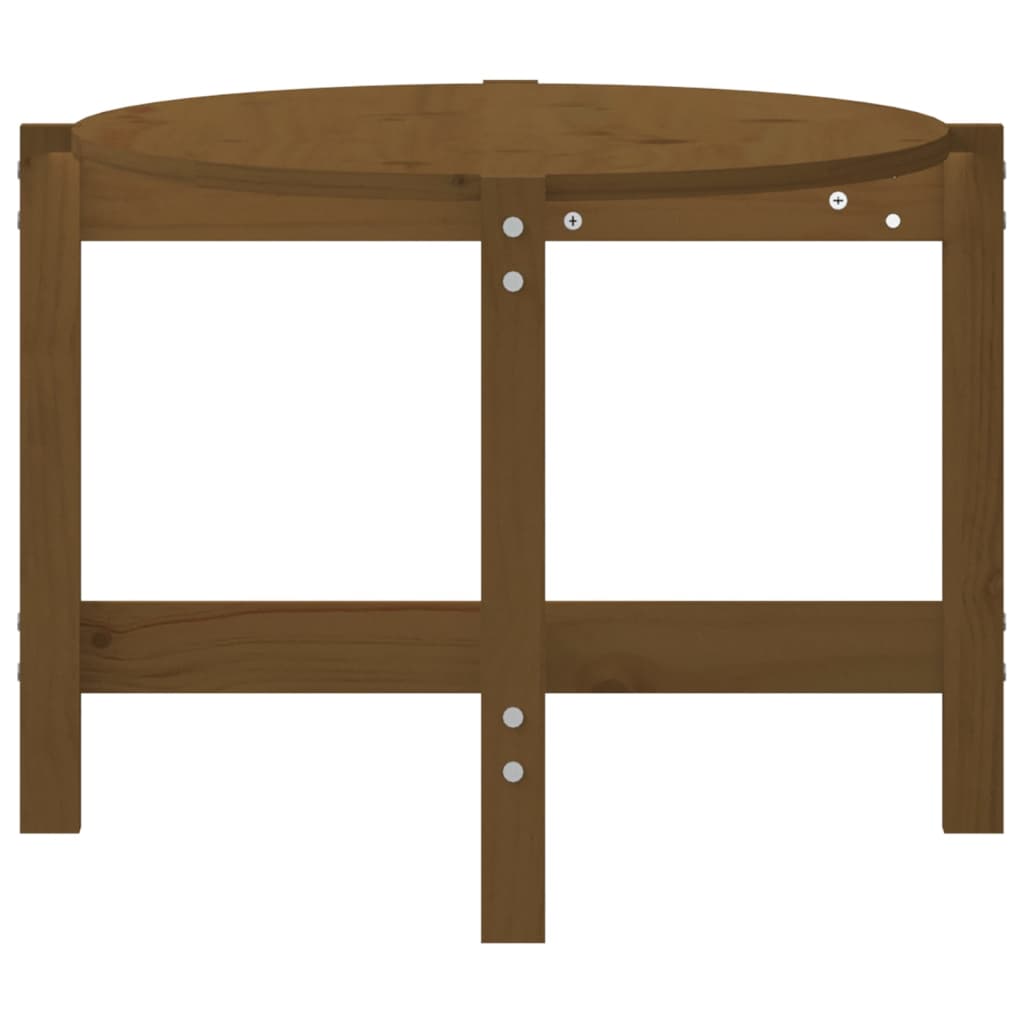 Table basse Marron miel 118x63x45 cm Bois massif de pin - XIOS