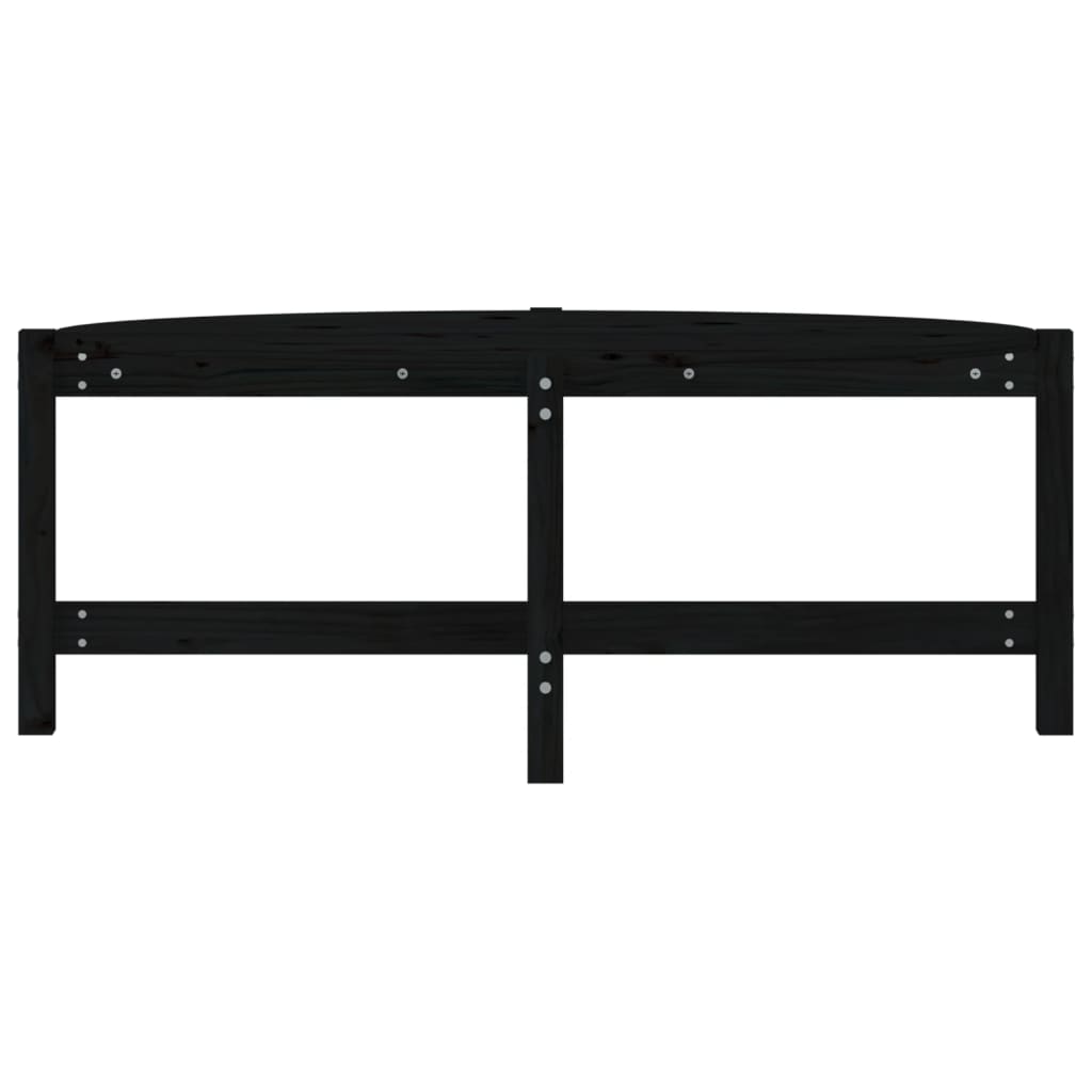Table basse Noir 118x63x45 cm Bois massif de pin - XIOS