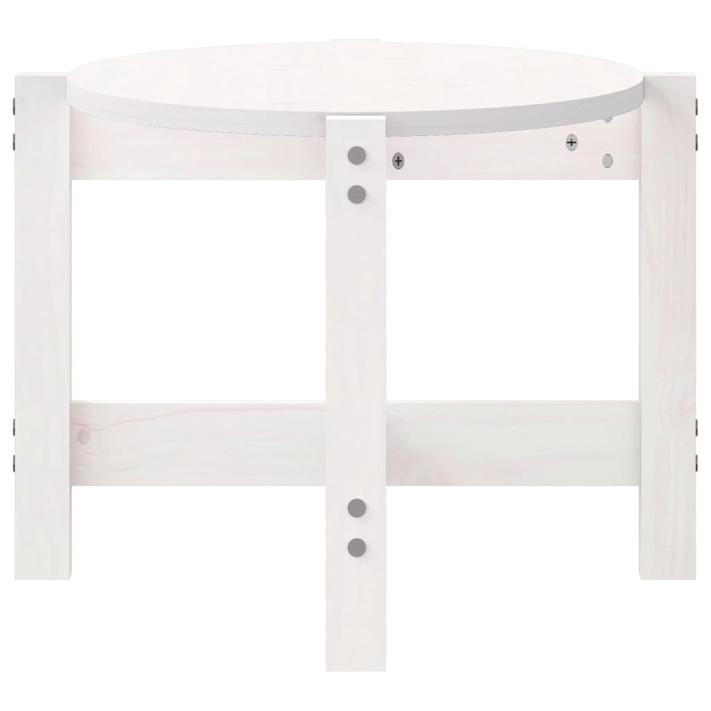 Table basse Blanc 87x48x35 cm Bois massif de pin - XIOS