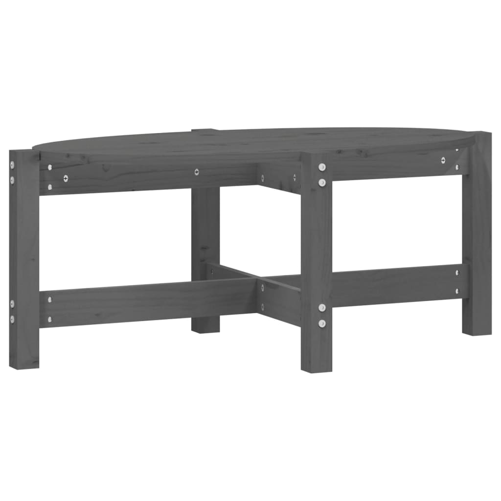 Table basse Gris 87x48x35 cm Bois massif de pin - XIOS