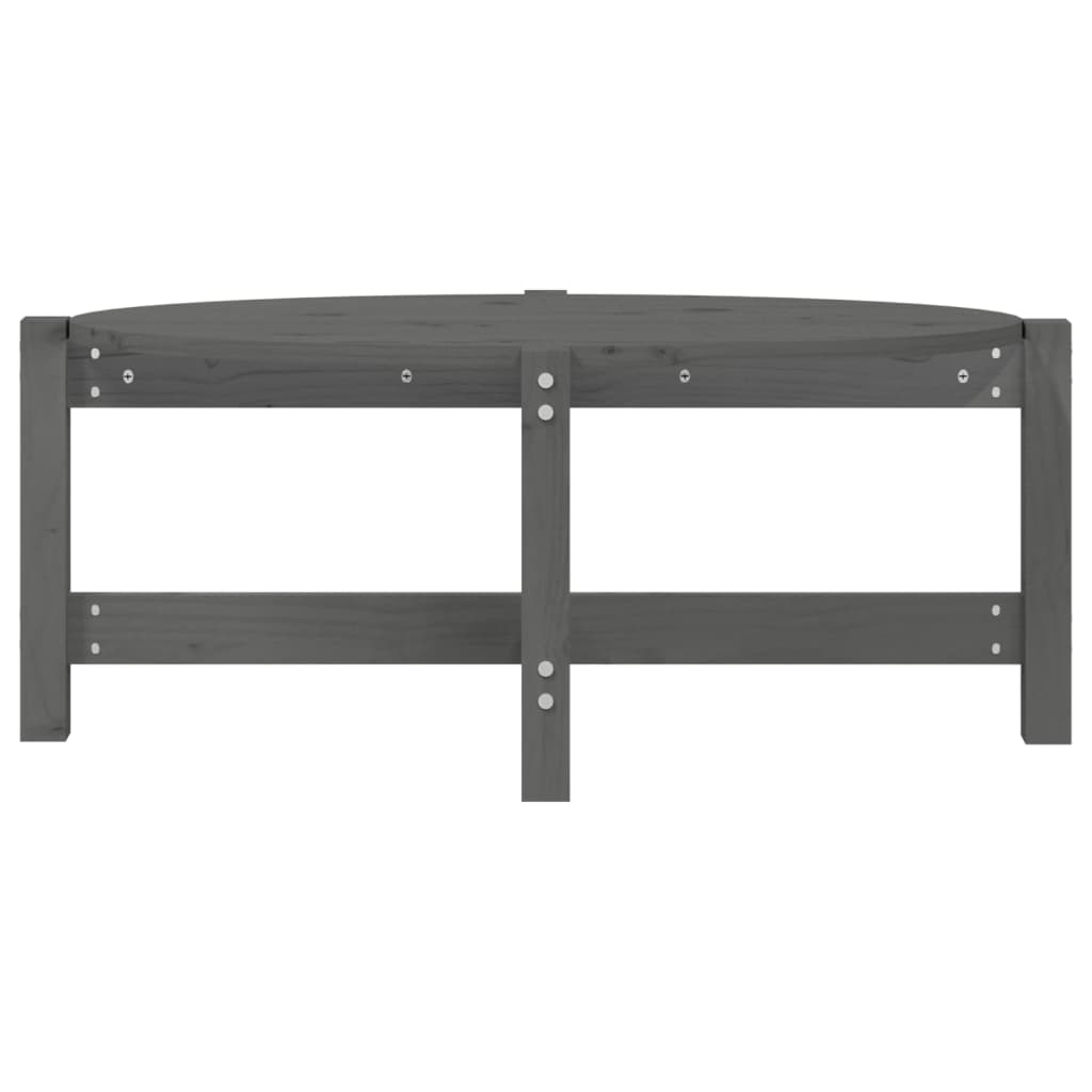 Table basse Gris 87x48x35 cm Bois massif de pin - XIOS