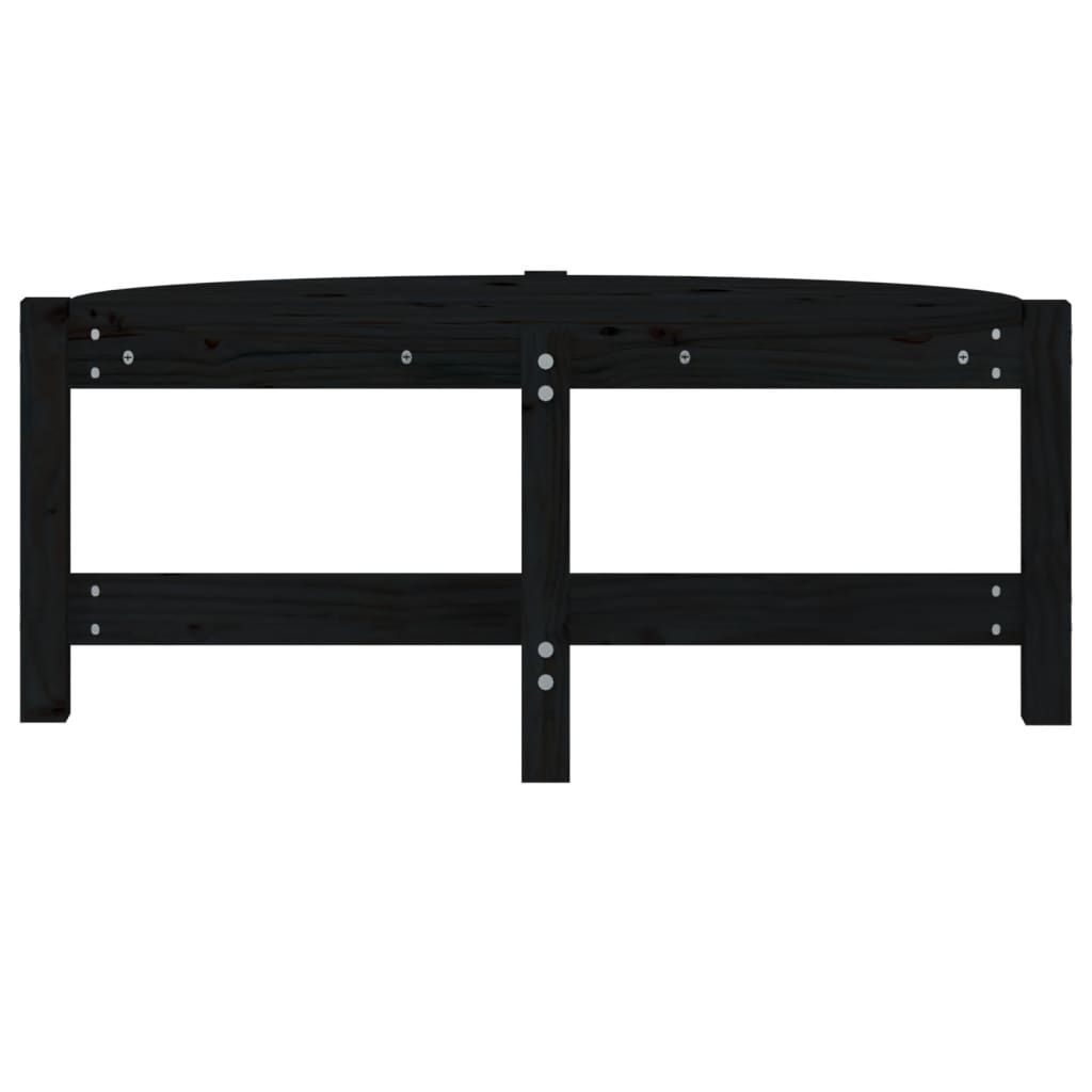 Table basse Noir 87x48x35 cm Bois massif de pin - XIOS