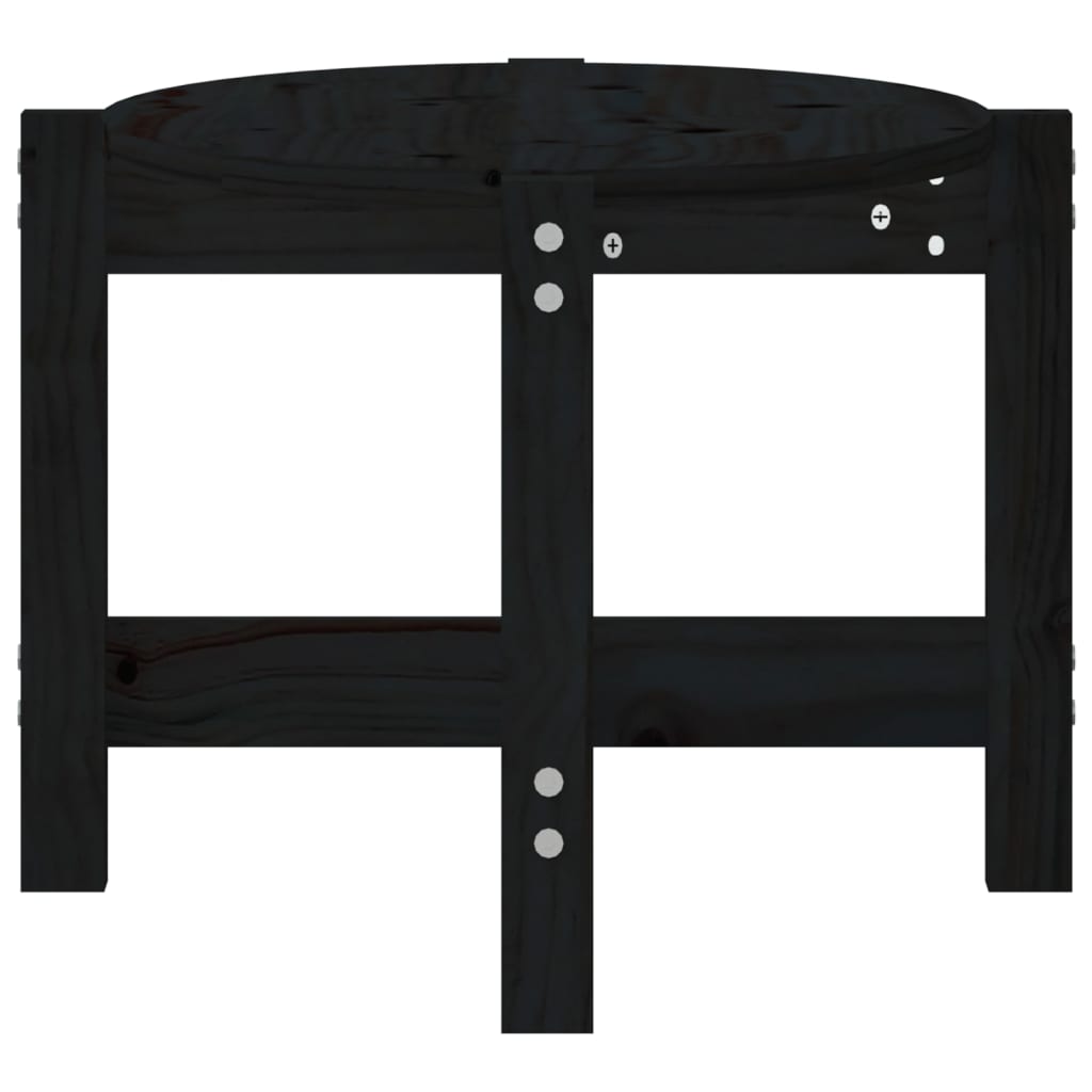 Table basse Noir 87x48x35 cm Bois massif de pin - XIOS
