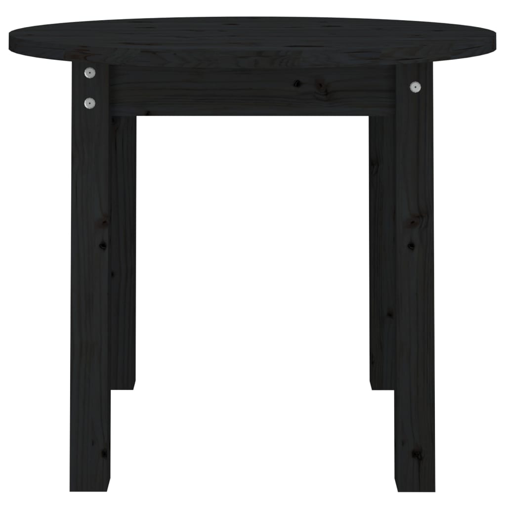 Table basse Noir Ø 55x45 cm Bois massif de pin - XIOS