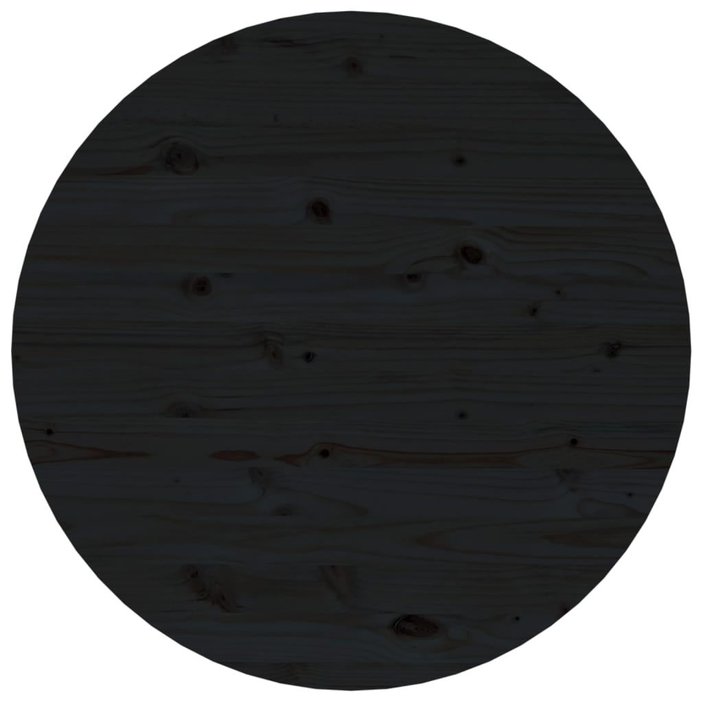 Table basse Noir Ø 55x45 cm Bois massif de pin - XIOS