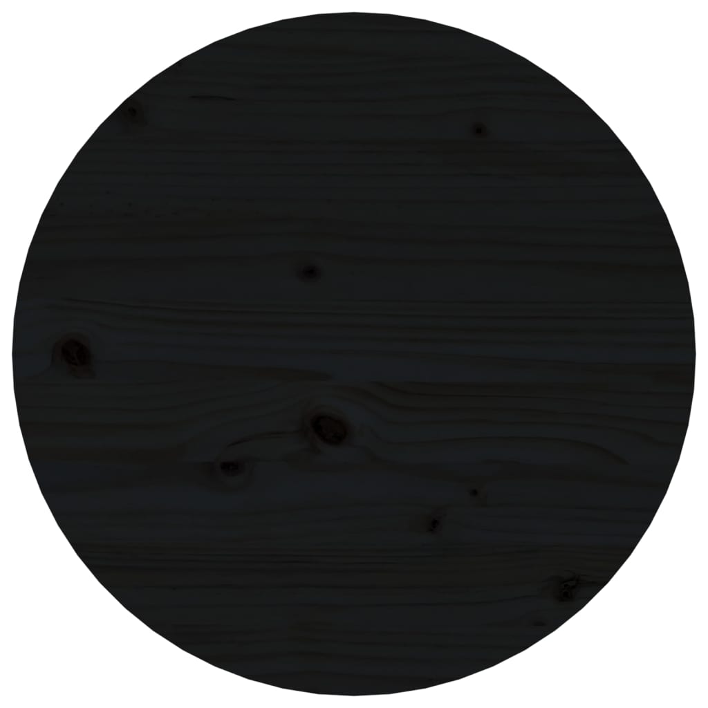 Table basse Noir Ø 45x40 cm Bois massif de pin - XIOS