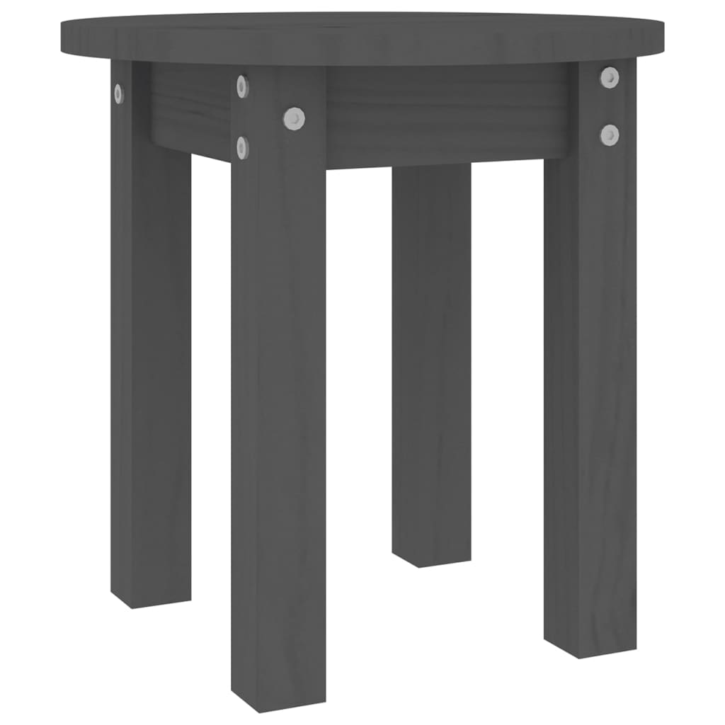 Table basse Gris Ø 35x35 cm Bois massif de pin - XIOS
