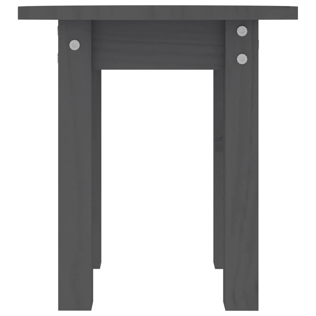 Table basse Gris Ø 35x35 cm Bois massif de pin - XIOS