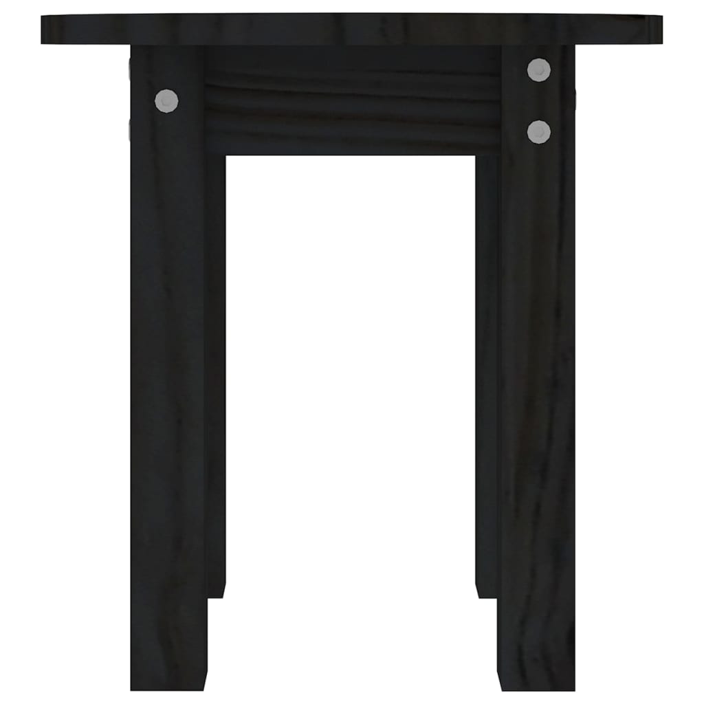 Table basse Noir Ø 35x35 cm Bois massif de pin - XIOS
